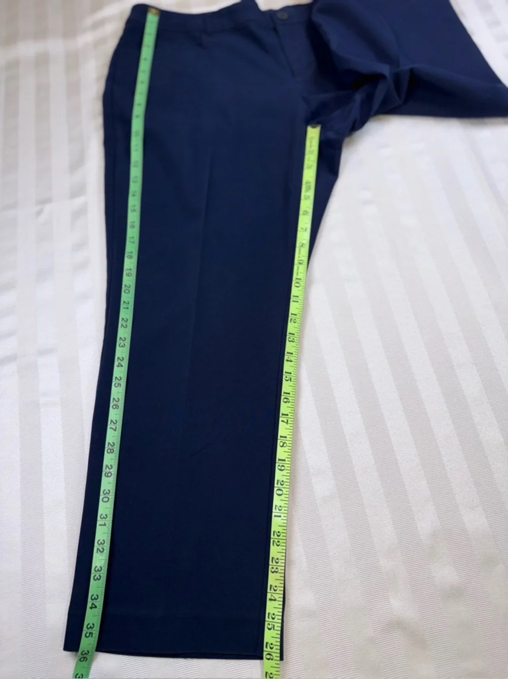 CJ Banks Everyday Trouser Navy Blue 16W Petite Cotton Blend